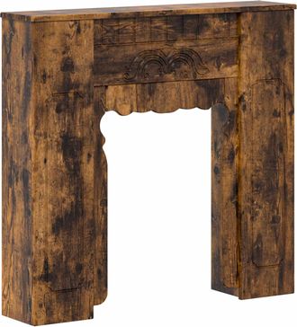 vidaXL Marco De Chimenea Roble Ahumado 93 X 20 X 89 Cm Vidaxl