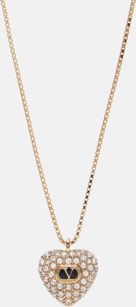Valentino Cour Royal embellished pendant necklace
