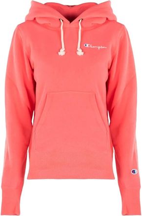 Champion Felpa con cappuccio Small Script Logo Reverse Weave - - Sweatshirts & Hoodies - Donna - Rosa - L