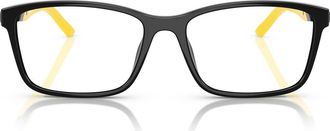 Ferrari 57mm Pillow Optical Glasses in Black/Yellow at Nordstrom