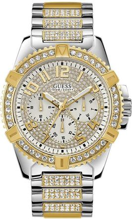 Guess Quartz analoog horloge met stalen band - Heren - Horloges - Geel - ONE Size - Accessoires