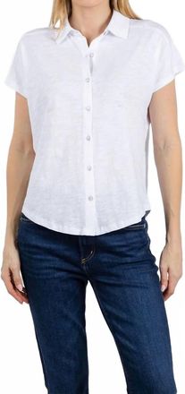 Elliott Lauren Bella Button Front Tee In White