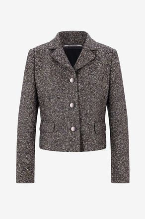 Tagliatore Gerade Jacke aus meliertem Tweed Brandie
