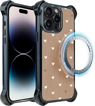 OEM Funda Ibizu Dropguard Ultra Para Iphone 14 Pro Max Con Magsafe, Boho, Corazones En Polvo
