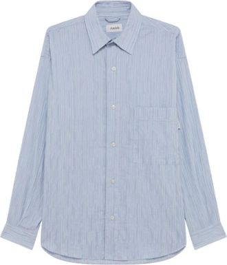 Amish Hombre, Camisas, Azul, Talla: S