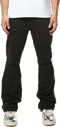 Purple Lancer Ripped Knee Bootcut Jeans in Black at Nordstrom, Size 34