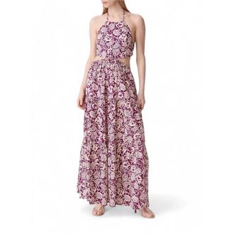 Vanessa Bruno Costa Robe Lounge Maxi Dress In Plum