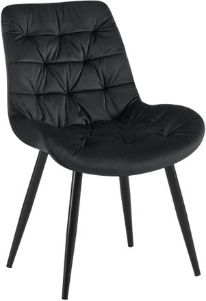 Clp Silla De Comedor De Terciopelo Rossford Negro