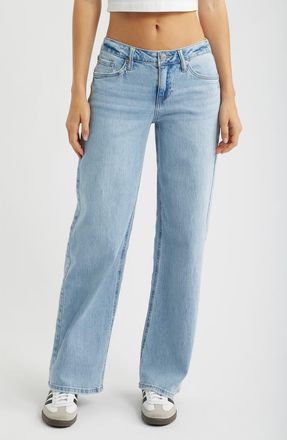 YMI Britney Low Rise Wide Leg Jeans in Sky Blue at Nordstrom, Size 11