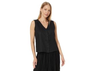 Eileen Fisher Vest With Tie (Black) Womens Clothing