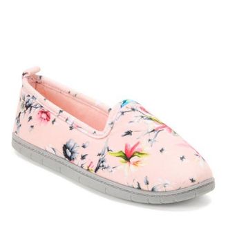 Dearfoams Rachel Velour Closed Back Slipper in Dusty Pink at Nordstrom, Size X-Large