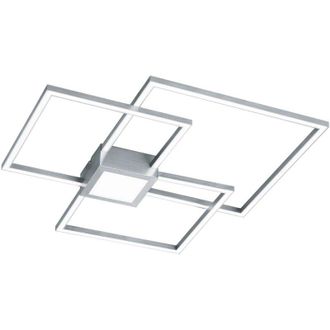 Trio Leuchten Plafoniera LED, metallo, nichel opaco, L65 cm, Hydra