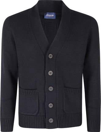 Drumohr Two-Ply Merino Wool V-Neck Cardigan
