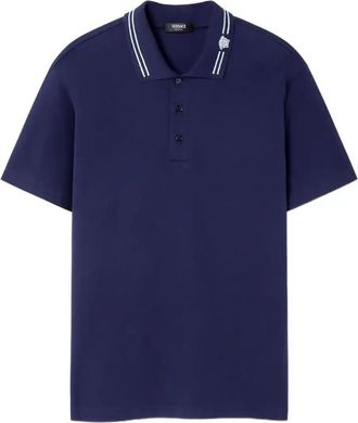 Versace Medusa Polo Shirt - Mens - Cotton/Polyester/Rayon