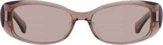 Ferragamo Light Brown Oval Ladies Sunglasses SF2021SLB 260 55