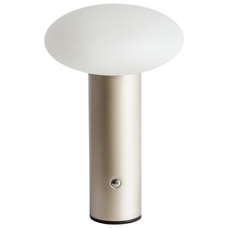 Beliani Beliani - L&aacute;mpara De Mesa Moderna De Hierro Pe Para Interior Con Luz Led Inal&aacute;mbrica Seta Dorada Buayan