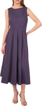 Halogen Pleated Poplin Midi Dress in Blue Stone at Nordstrom Rack, Size Medium