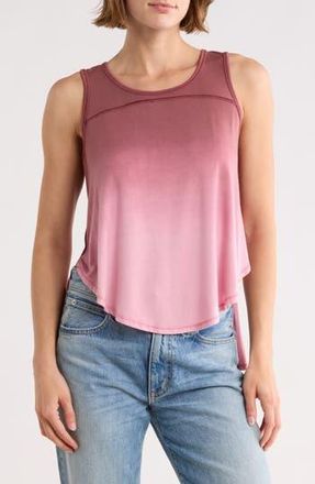 Go Couture Rounded High-Low Tank in Rust at Nordstrom Rack, Size X-Large