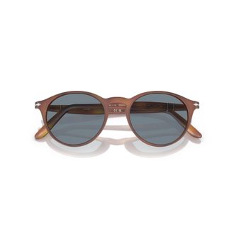 Persol 0po3092sm Rounded Acetate Sunglasses with Tortoiseshell Pattern