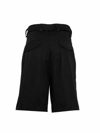 low brand Cotton-Blend Regular-Fit Shorts - Black
