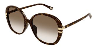 Chloé CH0207SK Asian Fit 002 Womens Sunglasses Tortoiseshell Size 58