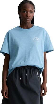 Marc O'Polo Denim T-Shirt MARC OPOLO DENIM, Damen, Gr. XL, blau dawn, Jersey, Obermaterial: 100% Baumwolle, relaxed fit normal, Rundhals, Shirts T-Shirt, relaxed aus Ba