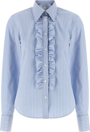 Ami Light Blue Slim Stripes Shirt