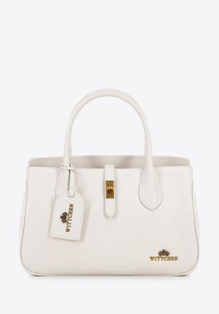 Wittchen Dames Echt Leren Koffer met Kwastje en Gesp, Cr&egrave;me