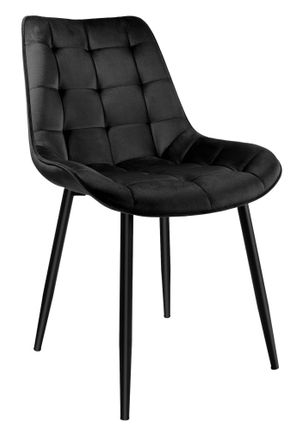 OEM Silla De Terciopelo Negro Norman
