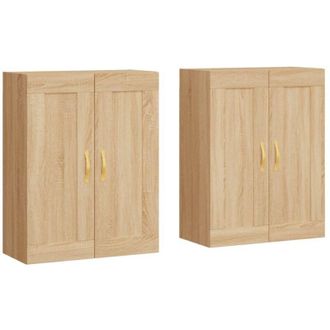 vidaXL Vidaxl - Armarios De Pared 2 Uds Madera De Ingenier&iacute;a Roble Sonoma