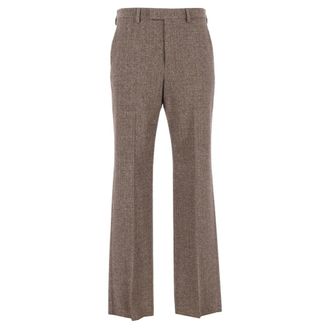 Valentino Garavani Heren, Broeken, Beige, Maat: L Wol