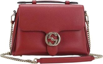 Gucci Pre-owned Handbags, female, Red, Size: ONE SIZE Pre-owned Vintage Shoulder Bag