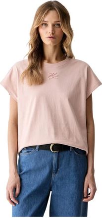 Karl Lagerfeld T-shirt - Dames - T-shirts - Roze - XS - Katoen - Tops