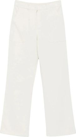 Max Mara Straight Broeken - Dames - Straight fit broeken - Wit - XS - Broeken
