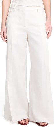 TWP Taite Linen Wide Leg Pants in Ivory at Nordstrom, Size 10