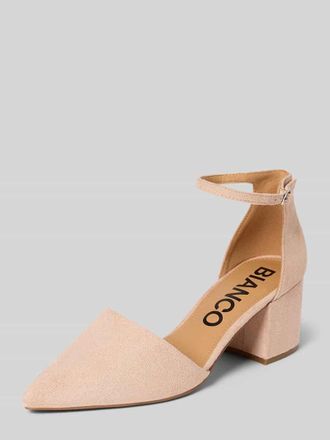 Bianco Pumps in Leder-Optik mit Schnallenverschluss in Rosa, Gr&ouml;&szlig;e 36