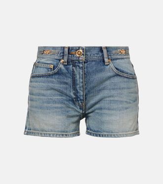 Versace Mid-rise denim shorts