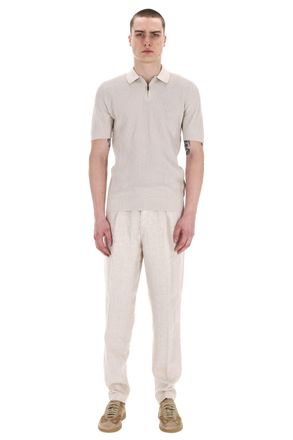 Eleventy Half-Zip Operato Cotton Polo