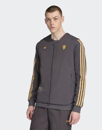adidas Originals Manchester United Terrace Icons - Gilet nero utility / semi notte