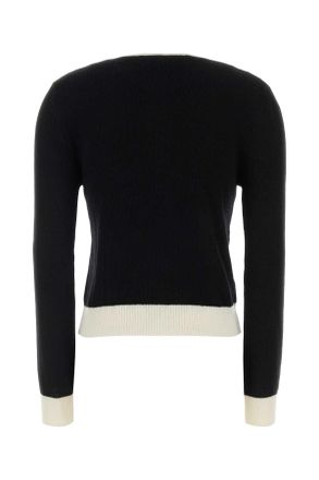 Marni Wool Blend with Contrast Trim Cardigan - Black