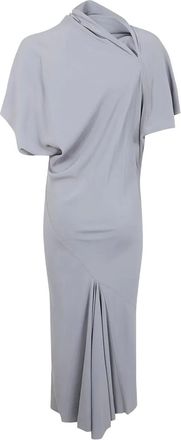 Rick Owens Abito midi drappeggiato - Grigio