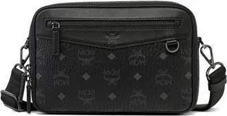 MCM Diamond Camera Bag in Visetos in Black at Nordstrom