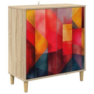 vidaXL Aparador Heesch Sonoma 69 X 33 X 75 Cm Madera De Ingenier&iacute;a Vidaxl