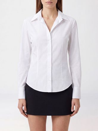 The Attico Slim Fit Cotton Poplin Shirt with Cuban Collar and Concealed Buttons