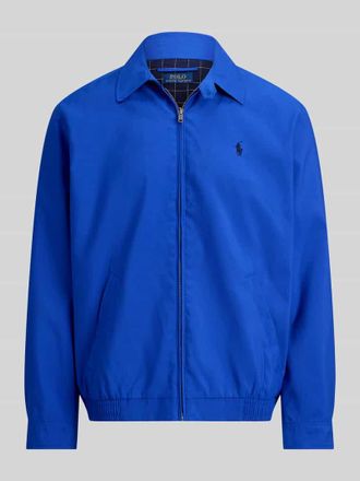 Polo Ralph Lauren Regular Fit Blouson mit Logo-Stitching in Blau, Gr&ouml;&szlig;e XXL