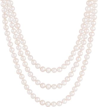 Splendid Pearls Endless Pink 80 Freshwater Pearl Necklace