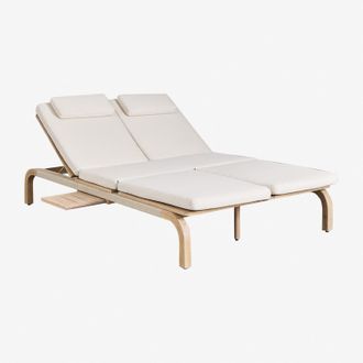 Sklum Sklum - Tumbona Doble Reclinable En Madera De Acacia Dubai
