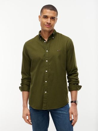 Tommy Hilfiger Mens Regular Fit Flex Flannel Shirt - Huntsman Green - XL