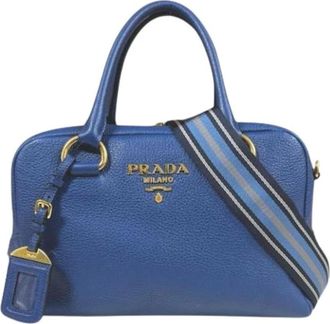 Prada Pre-owned Cross Body Bags, female, Blue, Size: ONE SIZE Pre-owned Vintage Shoulder Bag