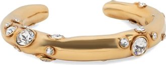 Dries Van Noten Bracciale con strass - Oro